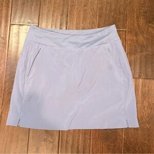 Athleta L Blue Mini Skirt with built~in shorts zipper pockets